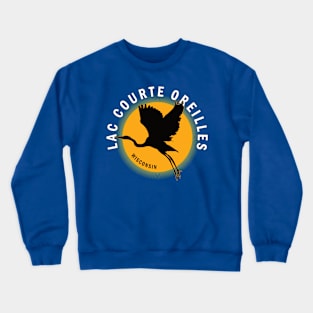 Lac Courte Oreilles in Wisconsin Heron Sunrise Crewneck Sweatshirt